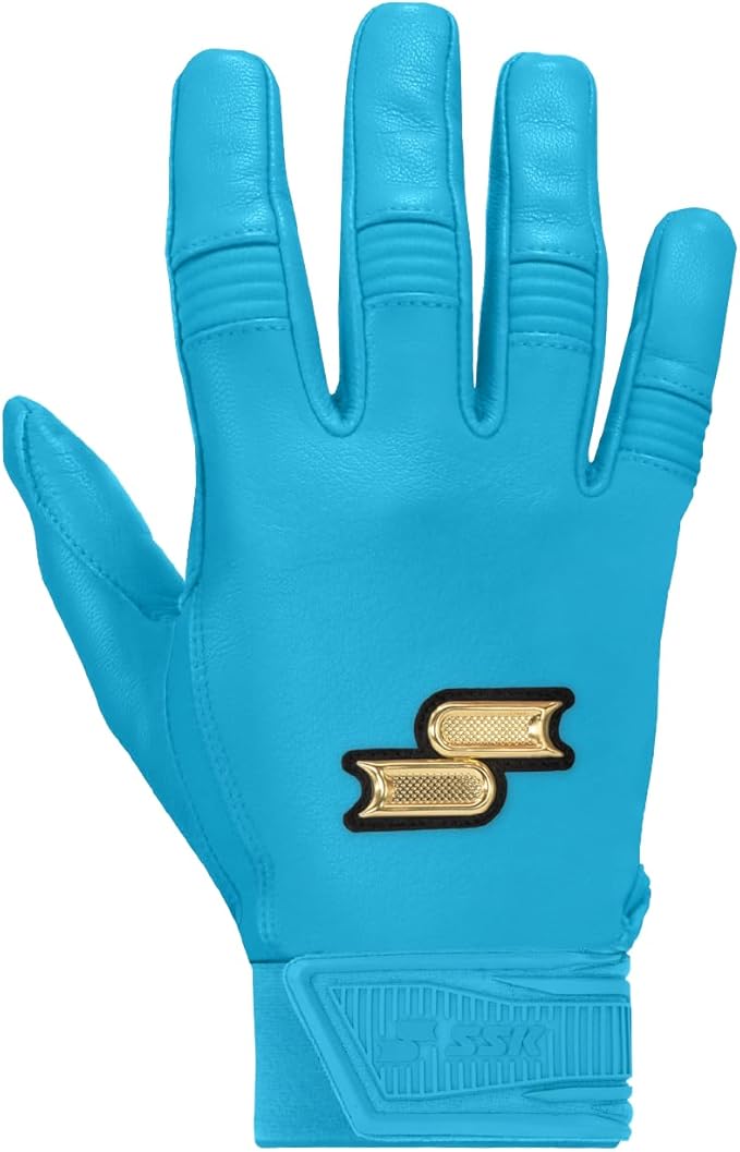 SSK Showcase Youth Baseball Batting Gloves - Durable Full Cabretta Leather Glove - 8 Colors