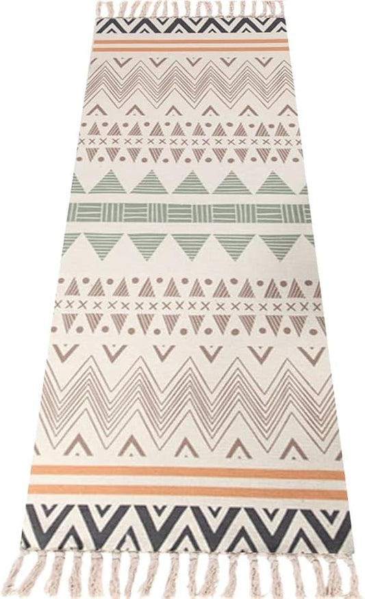 nuveti Cotton Yoga Mat - Absorbent, Grippy Tight Weave, Ashtanga & Hot Yoga Rug, Helps with Slippery Hands & Feet