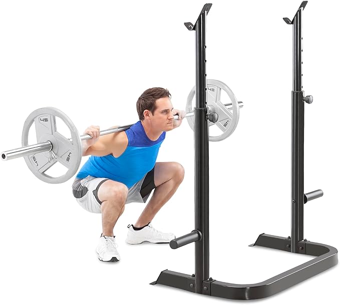 Marcy Olympic Workout Bench for Home Gym Strength Training Equipment with Preacher Curl Pad and Weight Rack Storage, White/Black