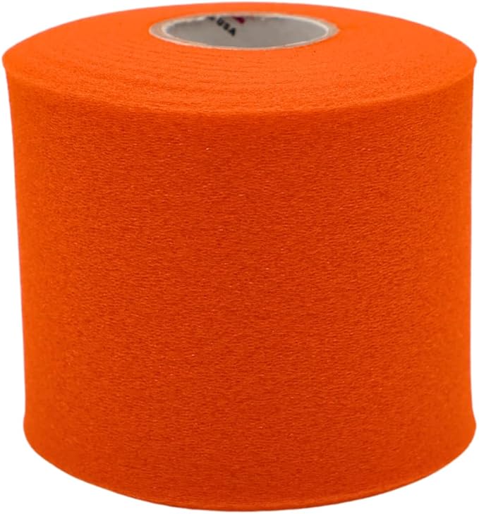 Shield Athletic Underwrap | Bulk Case of 48 Rolls of PreWrap, Hair Tie, Headband, USA Made, Pre-Wrap Athletic Tape, 2.75" X 30 SYards, Foam Barrier, Flexible, Breathable (Orange)