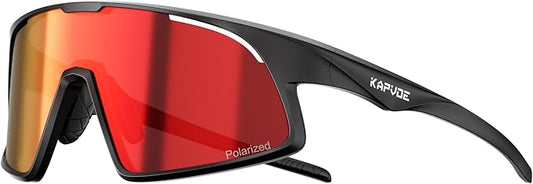 KAPVOE Polarized Cycling Glasses Men Women Sports Sunglasses for Mountain Bike Running Fishing Baseball K383