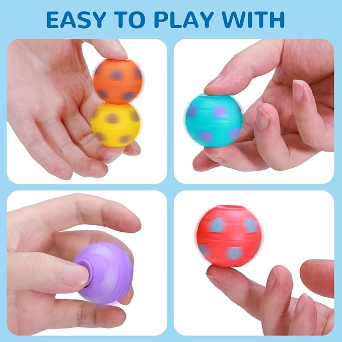 SCIONE 36 PCS Mini Fidget Spinners Soccer Ball Toys for Kids, Soccer Party Favors Goodie Bag Stuffers, Rotatable Soccer Finger Stress Balls for Classroom Prizes