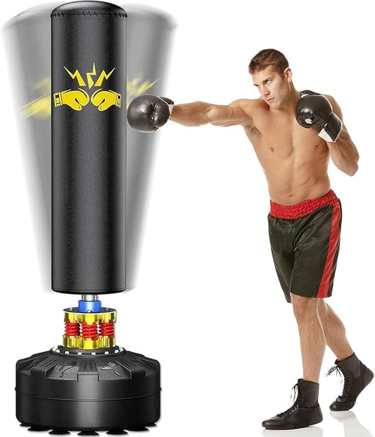 Freestanding Punching Bag for Adults,70'' Boxing Bag with Stand Kicking Bag Heavy Bag with Boxing Gloves,Suitable for Boxing and Kickboxing for Home Office Gym,Gift for Boys and Girls