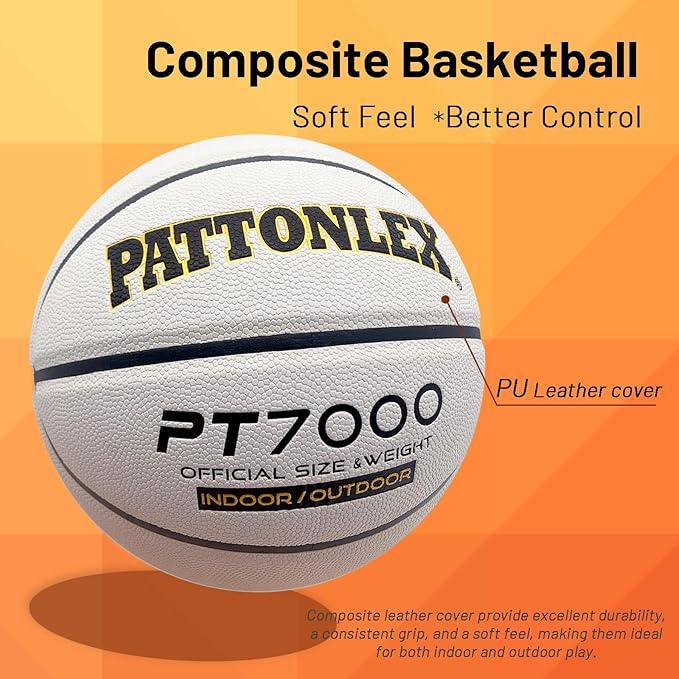 Basketball 29.5" - Official Size 7-Composite Leather - Indoor/Outdoor Basketball Ball for Adult Men