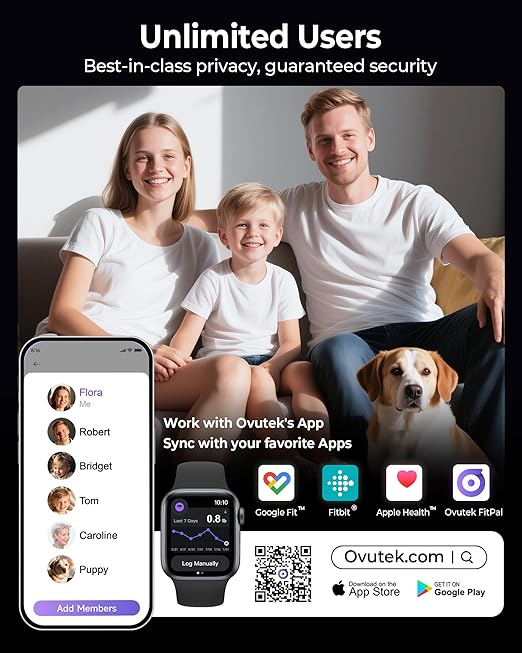 Ovutek Smart Scale for Body Weight, Professional Bathroom Digital Scale with BMI, Body Fat, Muscle Mass, Most Accurate to 0.05lb, Large Display High Accurate Body Composition Machine with Fitness App