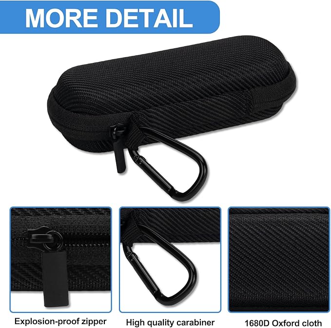 Case for Kardiamobile EKG Monitor, Compatible with Kardiamobile EKG Heart Monitor, Hard Travel Box for Alivecor Kardia Mobile 6L, Pill Box and Carabiner Clip Included