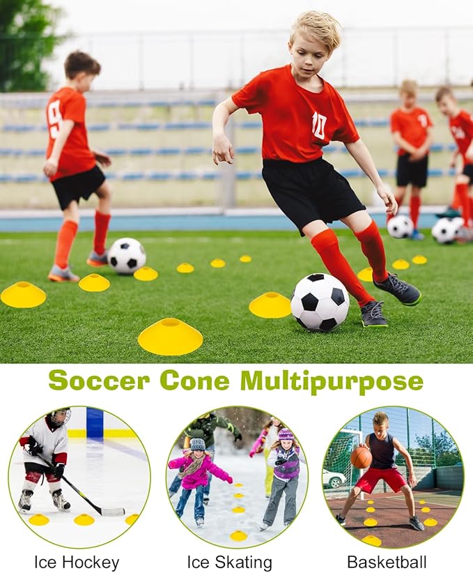 Soccer Goal,Portable Soccer Goal of 6x4ft,2 Set of Soccer Goal Backyard Training Equipment with Soccer Ball and Scoring Target Cloth,Outdoor Sports Games Gift