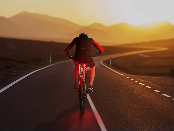 Bike Tail Light USB Rechargeable by Apace - Super Bright 100 Lumens LED Bicycle Rear Light Easily Clips on as a Red Taillight for Optimum Cycling Safety