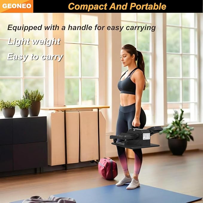 Under Desk Elliptical Machine, Electric Ellipse Leg Exerciser for Senior, Quiet & Portable Seated Pedal Exerciser with Remote Control, Manual & Auto Mode, 12 Adjustable Speeds