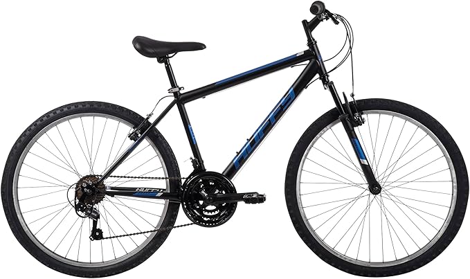 Huffy Stone Mountain Hardtail Mountain Bike for Boys/Girls/Men/Women, 20"/24"/26" Sizes, 6 or 21 Speed Shimano Twist Shifting, Front or Dual Suspension, Comfort Saddle, Sleek Colors