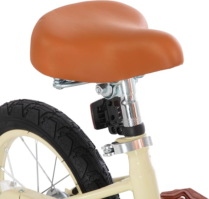 JOYSTAR Vintage Kids Bike with Training Wheels & Basket, 12 14 16 Inch Girls Bike for 2-7 Years Old, Children Bicycles, Multiple Colors