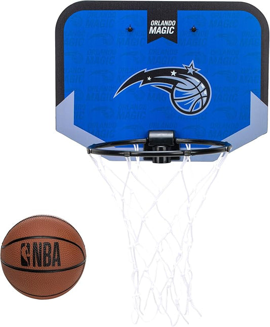 Franklin Sports NBA Team Over The Door Basketball Hoop - Kids Indoor Mini Basketball Hoop with Basketball - NBA Fan Shop Mini Hoop for Bedroom & Office