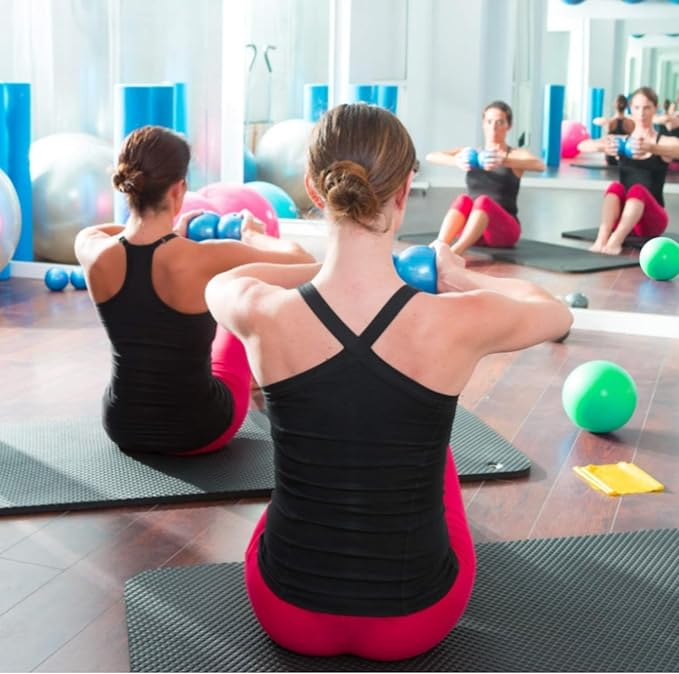 Yes4All Weighted Toning Balls for Exercise, Soft Medicine Balls for Exercise, Pilates, Yoga, Balance, Flexibility, 2-10lbs