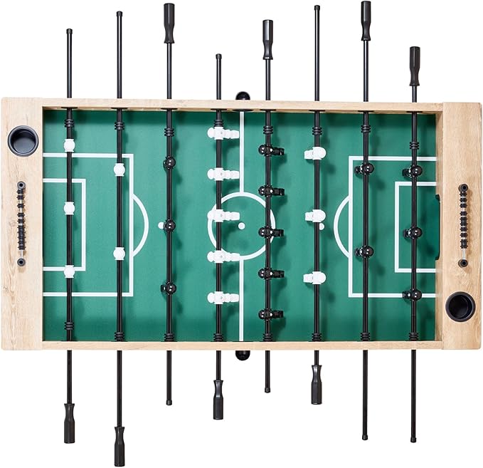 VEVOR Foosball Table, 55-inch Standard Size Table, Indoor Full-Size Foosball Tables with 4 Balls and 26 Players, Includes Durable Soccer Set, Score Keeper & Cup Holders, for Home, Family, Game Room
