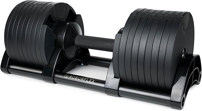 BUNDLE DEAL - Two Adjustable Dumbbells (80LB Black) + Dumbbell Stand + Adjustable Bench (4 items)