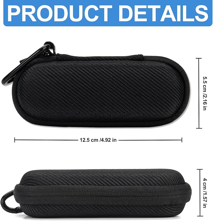 Case for Kardiamobile EKG Monitor, Compatible with Kardiamobile EKG Heart Monitor, Hard Travel Box for Alivecor Kardia Mobile 6L, Pill Box and Carabiner Clip Included