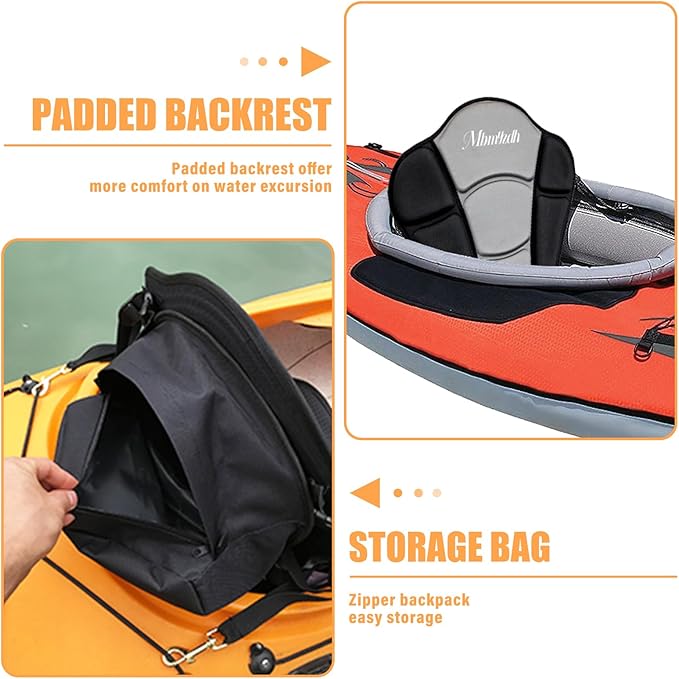Thickened Kayak Seat,kayak seats with back supportโ Cushioned Canoe Backrest with Sit-On-Top Design, Padded Back Support for SUP Paddle Boards, Rafting, Fishing