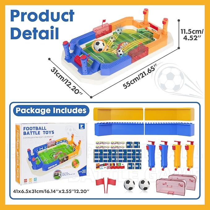 Football Table Interactive Game Soccer Games Table Foosball Table for Boys Kids Family Game Night Fun Mini Foosball Indoor Outdoor Party Games Toys Gifts