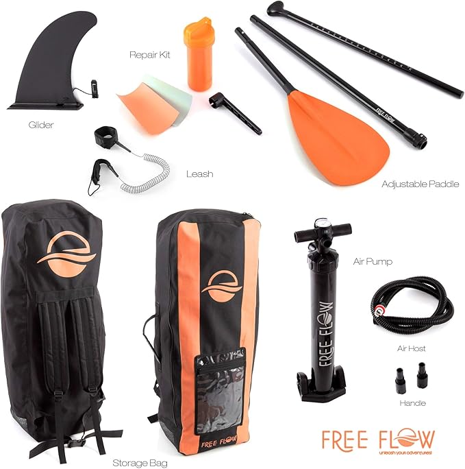 SereneLife Inflatable Stand Up Paddle Board, Wide Stable Design with Non-Slip EVA Deck Pad, Includes Premium SUP Accessories, for Youth and Adults