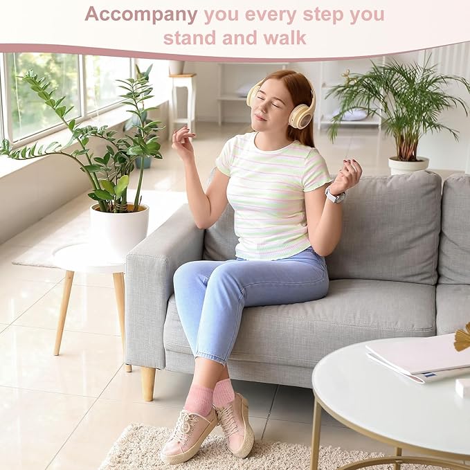 Ivyhouse Pilates Yoga Socks with Grips for Women - Crew Length Ballet Barre Socks - Sticky Workout Hospital Socks