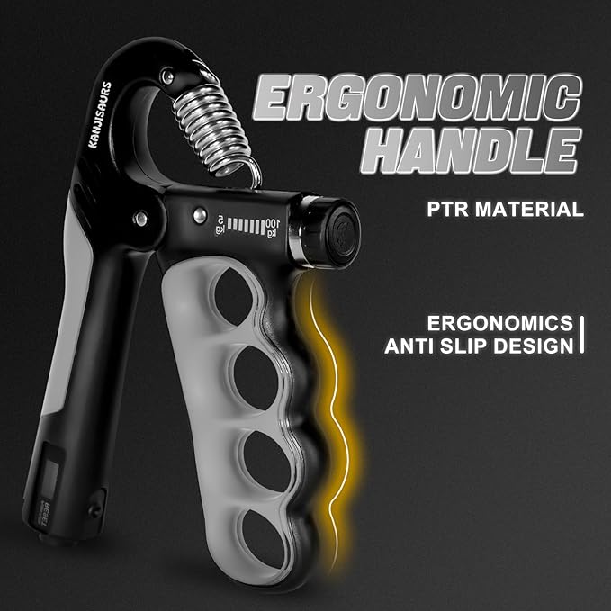 Grip Strength Trainer,Adjustable Resistance Forearm Strengthener,Five Fingers Hand Grips Strengthener with Digital Counter, Handgrip Strength Trainer, Hand Workout Grip