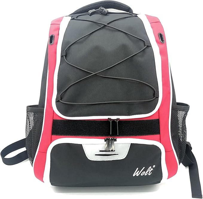 WOLT Youth Baseball Bag - Bat Backpack for Baseball, T-Ball & Softball Equipment & Gear, Bat & Glove Holder, Large Main Compartment for Helmet & accessories, Separate Shoes Compartment, Fence Hook