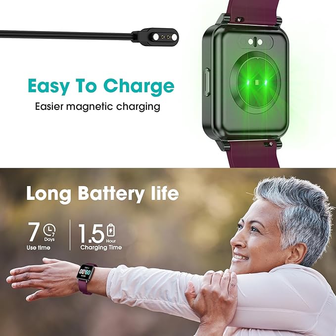 Pedometer Watch Senior Friendly No App/Phone Required, Waterproof Fitness Tracker Watch with Step Counter Calories/Sleep Tracker for Walking Running for Men Women