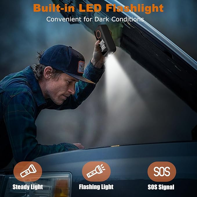 Tire Inflator Portable Air Compressor 150PSI & 10,000mAh Battery,Cordless 12V Mini Air Pump with Digital Pressure Gauge, Air Pump for Auto Shut-Off for Car, Motorcycle, Bike, SUV, Balls