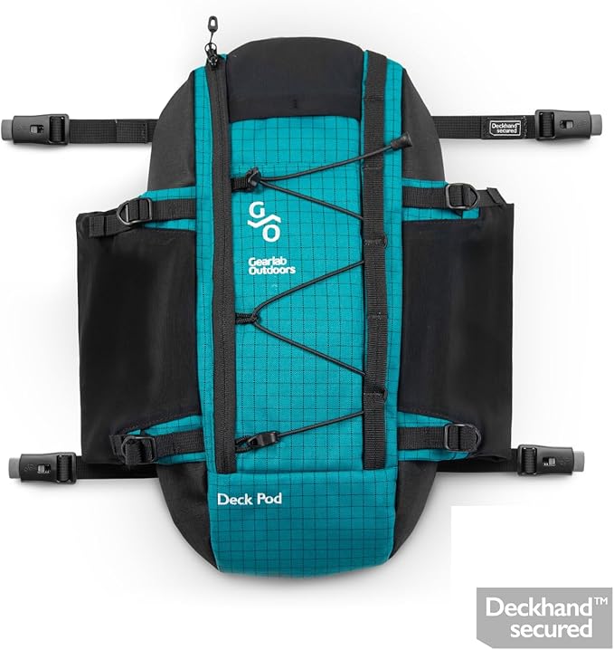 Gearlab Deck Pod 2 - Kayak Deck Bag, Deckhand system (Holds Paddle Float, Bilge Pump)