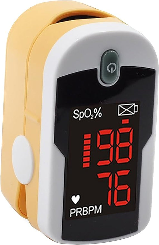 Concord Fingertip Pulse Oximeter with Reversible Display - Blood Oxygen Saturation Monitor with Carrying Case, Batteries and Lanyard - Easy to Use, Accurate SpO2 & Pulse Measurement (Topaz)
