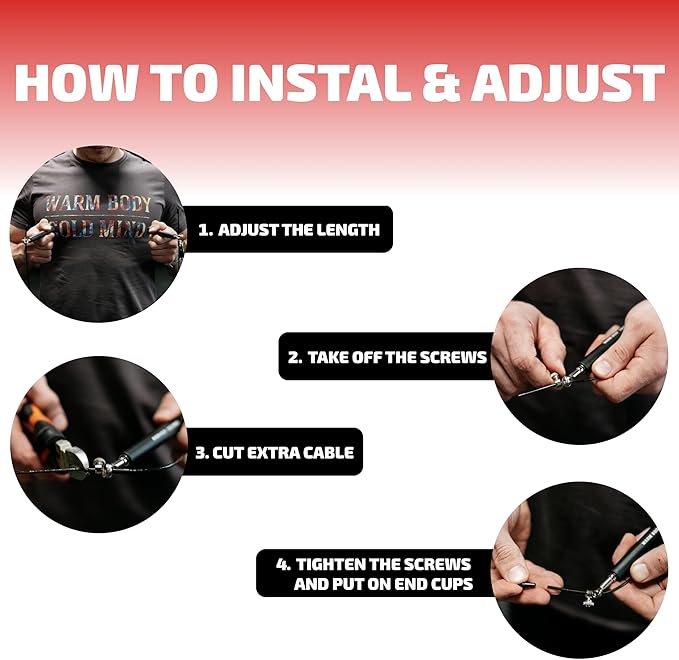 WARM BODY COLD MIND Adjustable Jump Rope For Men and Women, Speed Jump Rope, Skipping Rope for Weightlifting, Boxing, Gym, Outdoor or Indoor Sport, Fitness