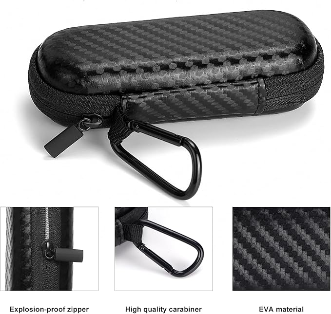 Case for Kardiamobile EKG Monitor, Compatible with Kardiamobile EKG Heart Monitor, Hard Travel Box for Alivecor Kardia Mobile 6L, Pill Box and Carabiner Clip Included