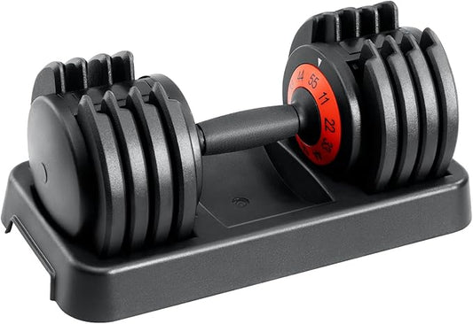 25/55 lbs Pair Adjustable Dumbbell Set, Adjust Dumbbell Weight for Exercises Pair Dumbbells for Men and Women in Home