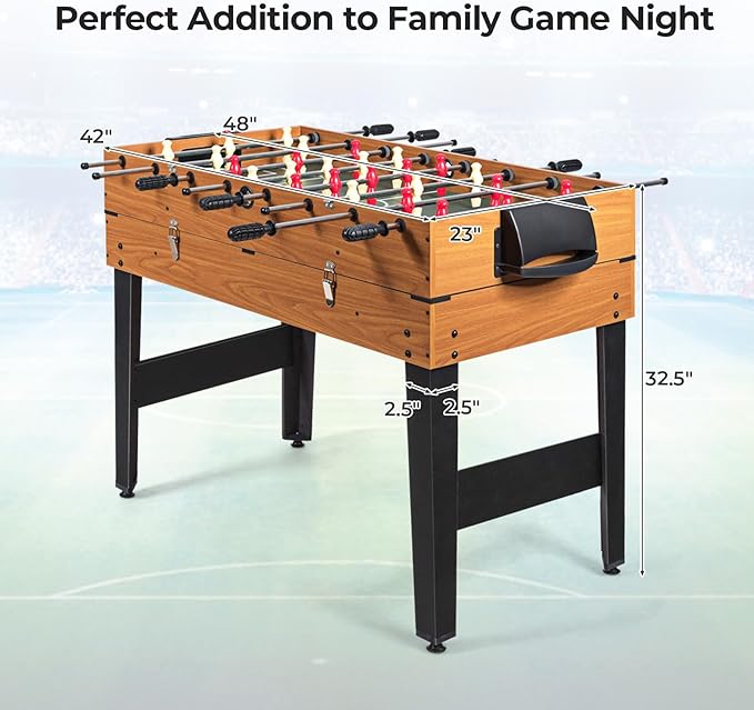 Giantex 3-in-1 Multi Game Table, 48 Inch Combination Game Tables with Foosball, Hockey, Billiards, Combo Game Table Set for Adults Kids Gifts Family Night Arcade Game Room