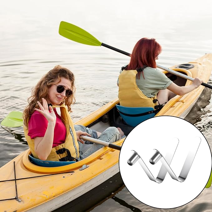 10 Pack Paddle Spring Snap Clips, Steel Push Button Clips for Kayak Paddles & Kayak Tent Pole Clip for Kayak Paddles, Camping Tents, Poles Snap-Locks for Tent Pole and Tube Pin Repair 