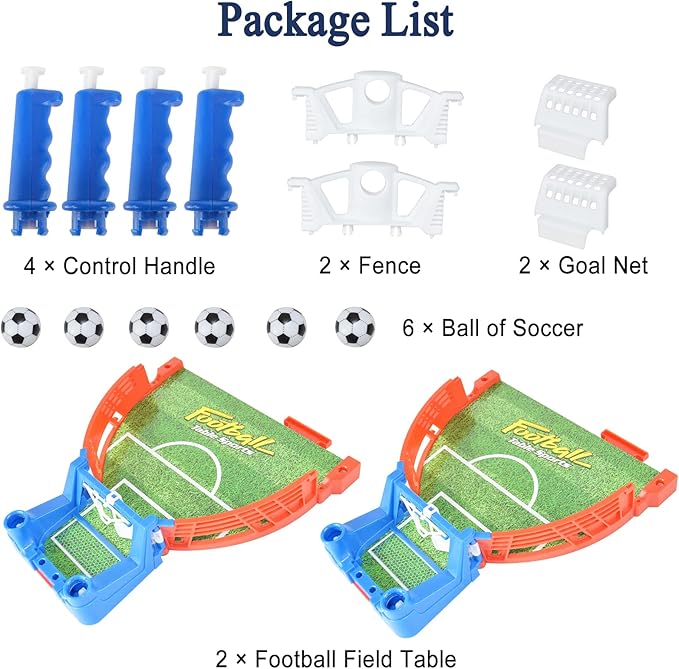 Mini Foosball Games, Tabletop Football Soccer Pinball for Indoor Game Room, Table Top Foosball Desktop Sport Board Game for Adults Kids Family Game Night Fun