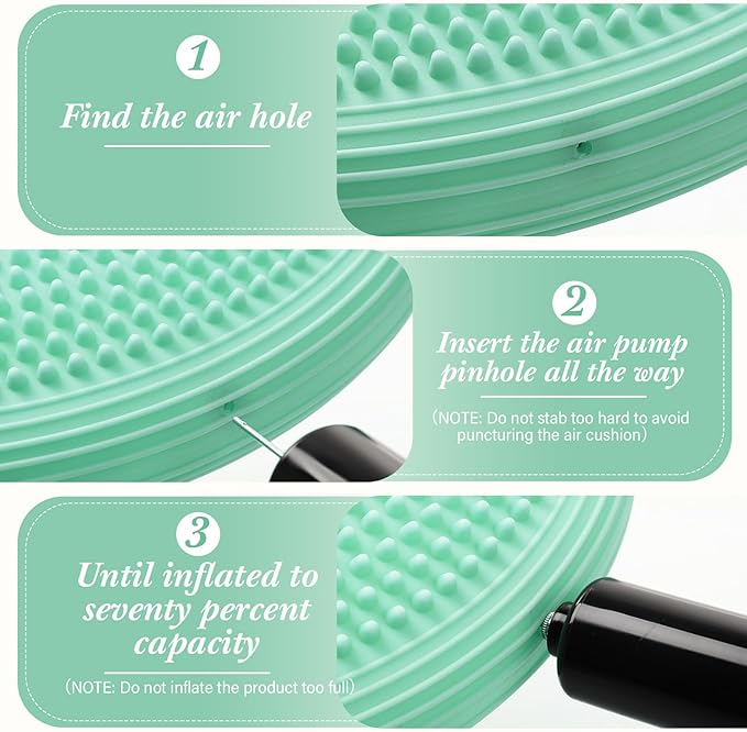 Libima 2 Pcs Wobble Cushion with Inflation Pump Wiggle Seat Flexible Sensory Seating Balance Disc Board for Men Women Physical Exercise Improving Posture Home Office