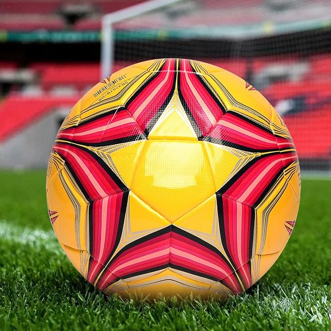 Soft PU Leather Soccer Ball, Indoor Outdoor Team Sports, Training Practicing Game Match Soccer Ball Gift for Adult Youth, 1pcs