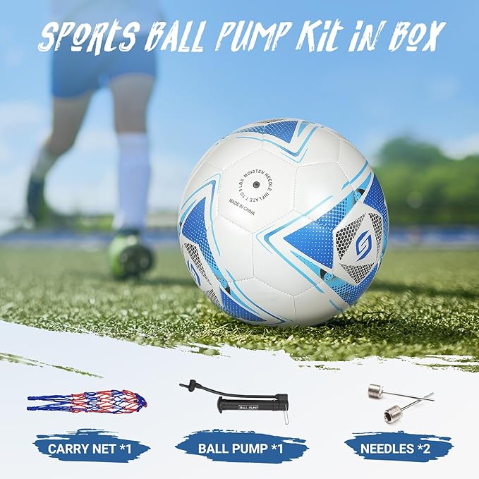 Soccer Balls Glow in The Dark Soccer Ball Size 5, Soccer Gift Night Ball for Teens,Juniors and Adult Indoor Outdoor Play, Fluorescent Light Training Ball with Pump Kit and Carry Net