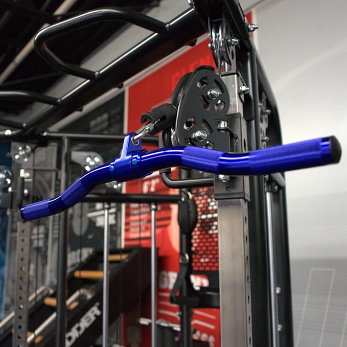 Gronk Fitness Aluminum Revolving Curl Bar | Cable Attachments for Functional Trainer & Gym Cable Machines