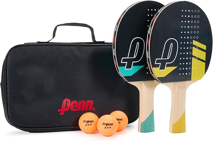 Penn 5.0 Professional Ping Pong Paddles - Choose Single Table Tennis Paddle, or Deluxe 2 or 4 Player Kit with Balls and Storage Case