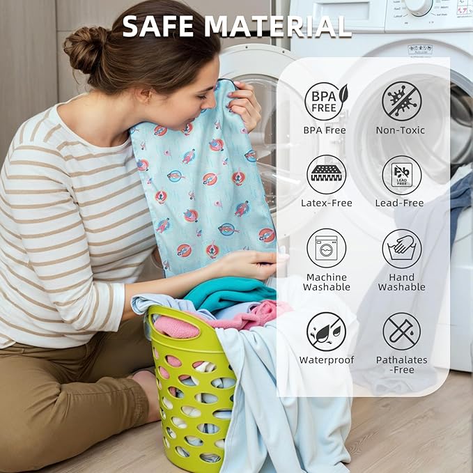 Wet Bag, Wet Dry Bag, Wet bag for swimsuit,Travel, Beach, Pool, Diapers, Dirty Yoga Gym Clothes, Waterproof Embedded Towel Wet Bag(Fleece)-Leakproof Wet Clothes Bag, Beach Travel Essentials