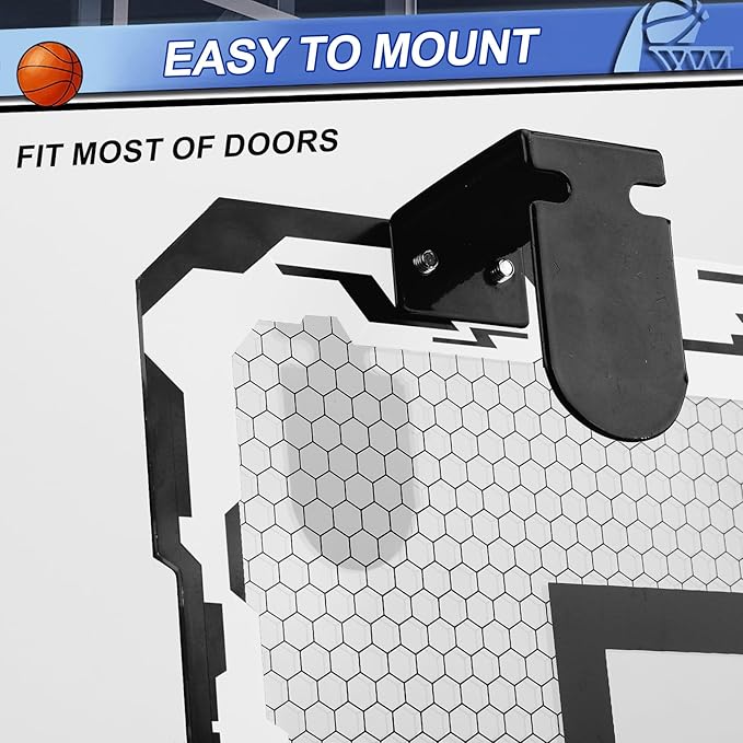 Indoor Basketball Hoop Set for Kids Adults, Pro Mini Basketball Hoop for Door Wall, Room Basketball Hoop Over The Door Outdoor Basketball Hoop with 4 Balls Toy Gift for Boy Girl