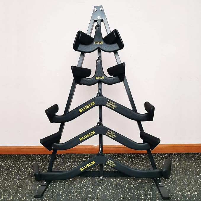 Lat Pull Down Bar Gym Accessory Rack, Lat Pulldown Attachments Cable Attachment Storage Rack for Mag Grip - Home Gym Fitness Heavy Duty A-Frame Stand