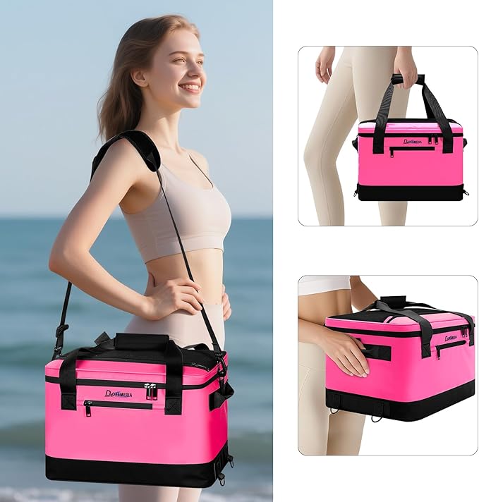 Paddle Board Cooler Waterproof, Super Capacity SUP Paddleboard Deck Cooler with Shoulder Strap & 6 Elastic Rope Clips, Paddle Board Accessories Bag for Stand Up Paddleboard and Kayak