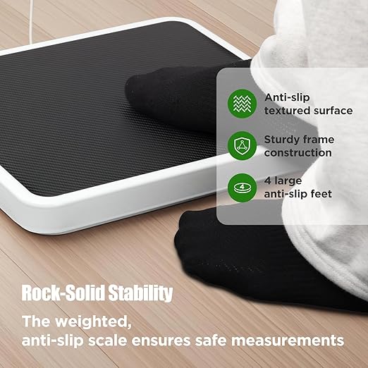 Medical Scale for Body Weight, 660 lb Weight Scale with Easy to Read Digital Display, 0.2 lb High Accuracy Body Weight Scale, 13.4" x 11.8" Platform, Doctor Office, Home, Bariatric Use