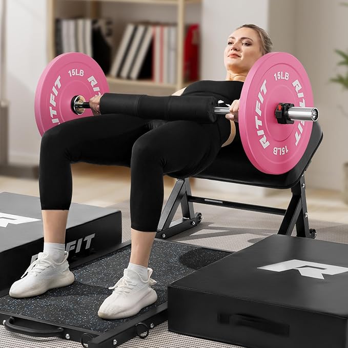 RitFit Barbell Weight Set - 4/6FT Olympic Barbell with Weight Plates (55-275LB Total) - Weightlifting Equipment for Squats, Curls, Deadlifts, Presses, Hip Thrusts