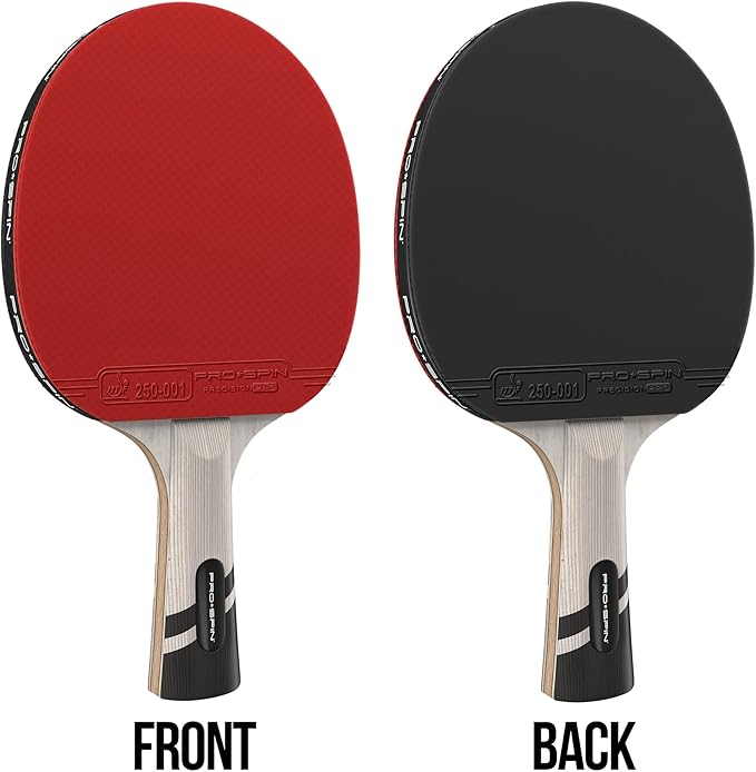 PRO SPIN Ping Pong Paddles - Professional Level Table Tennis Rackets with Carbon Fiber for Superior Control | 7-Ply Blade, Premium Rubber, 2.0mm Sponge | Includes Protector Case