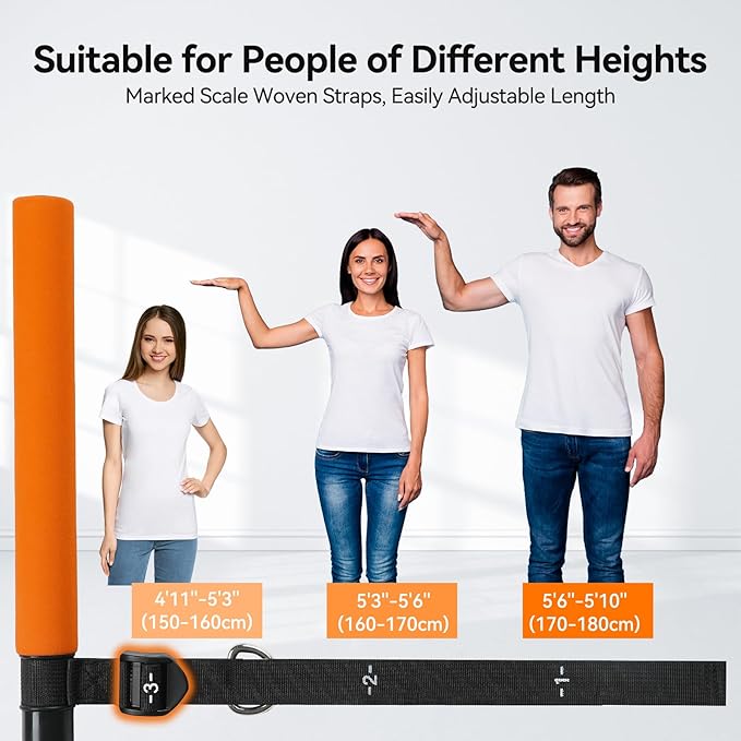 Hommie Portable Pilates Bar Kit with Resistance Bands for Men and Women,Upgraded 3 Section Pilates Bar with Resistance Bands (20-60lb) for Home Gym Equipment Supports Full-Body