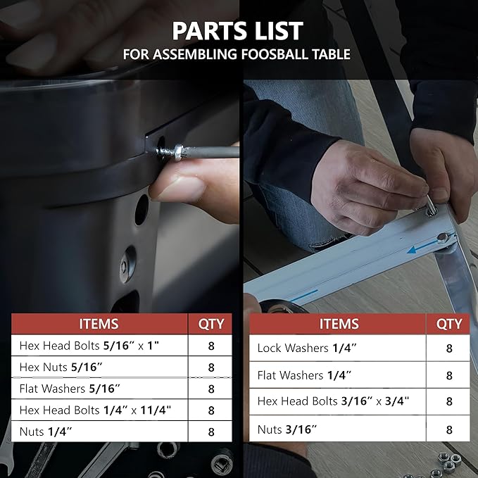 Outdoor Foosball Table Adult Size - Game Tables for Adults with Balls & Players - Soccer Table Game for Indoor Use - Weatherproof Perfect for Tournaments